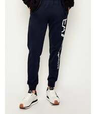 ARMANI EXCHANGE ROYALE SUEDE AIR MESH Zapatillas de piel con el logotipo de AX blanco roto + azul marino - Zapatos Hombre - 5