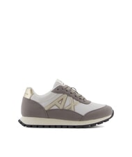ARMANI EXCHANGE DROP MICROSUEDE Zapatillas con logo lateral lubina marrón + blanco roto - Zapatos Mujer - 2