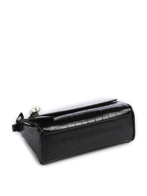 JANE CROCO Bolso de hombro con estampado de cocodrilo negro - Bolsos Mujer