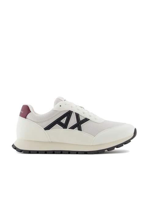 DROP MICROSUEDE Zapatillas con logotipo en contraste blanco roto + azul marino intenso + granate - Zapatos Hombre