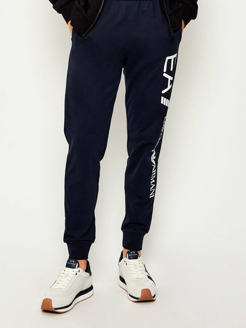 ROYALE SUEDE AIR MESH Zapatillas de piel con el logotipo de AX blanco roto + azul marino - Zapatos Hombre