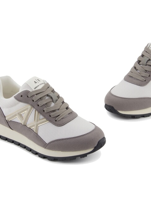 DROP MICROSUEDE Zapatillas con logo lateral lubina marr&oacute;n + blanco roto - Zapatos Mujer