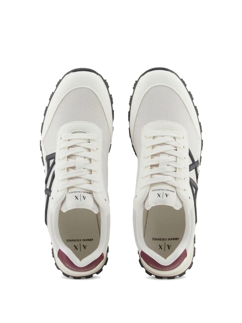 DROP MICROSUEDE Zapatillas con logotipo en contraste blanco roto + azul marino intenso + granate - Zapatos Hombre