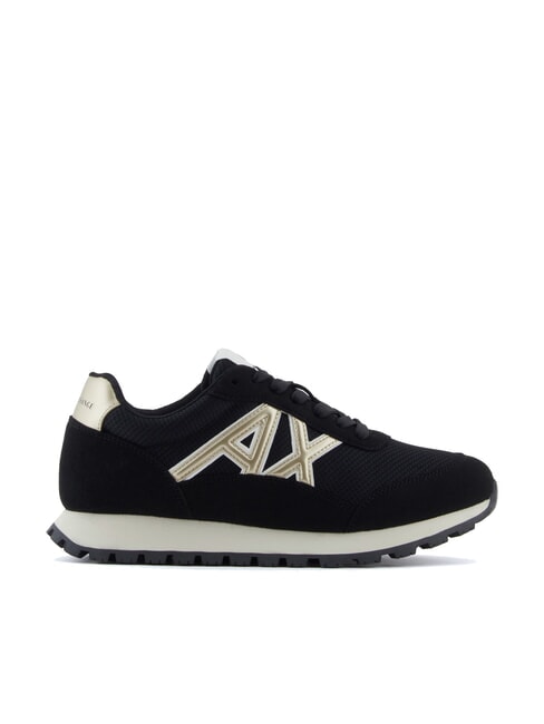 DROP MICROSUEDE Zapatillas con logo lateral negro/oro pálido - Zapatos Mujer