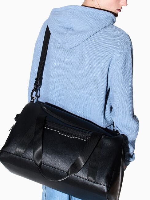 CEDRIC Bolsa de lona grande con correa para el hombro negro/negro - Bolsas de viaje