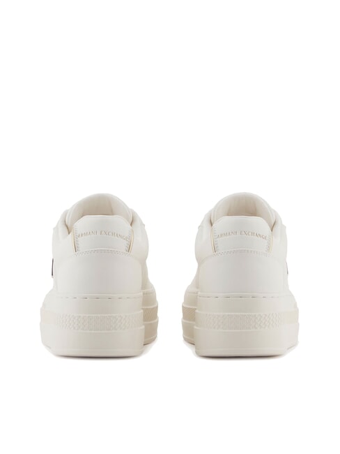 JANE Zapatillas de plataforma blanco roto + oro pálido - Zapatos Mujer