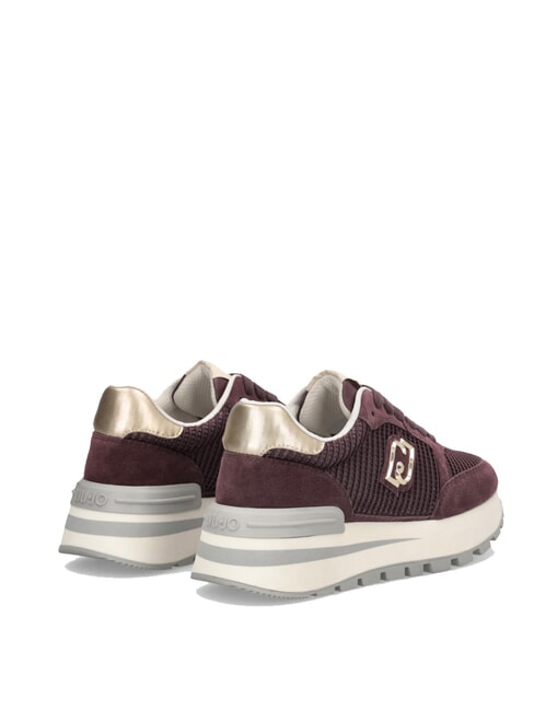 AMAZING 25 Zapatillas de ante y malla carmes&iacute;/dorado claro - Zapatos Mujer