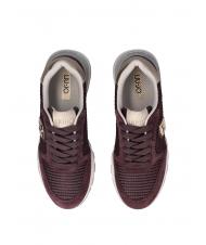 LIUJO AMAZING 25 Zapatillas de ante y malla carmesí/dorado claro - Zapatos Mujer - 4