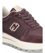 LIUJO AMAZING 25 Zapatillas de ante y malla carmesí/dorado claro - Zapatos Mujer - 5