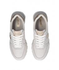 LIUJO AMAZING 25 Zapatillas de ante y malla blanco roto/dorado claro - Zapatos Mujer - 4