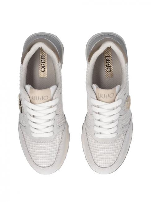 AMAZING 25 Zapatillas de ante y malla blanco roto/dorado claro - Zapatos Mujer