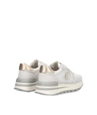 LIUJO AMAZING 25 Zapatillas de ante y malla blanco roto/dorado claro - Zapatos Mujer - 6