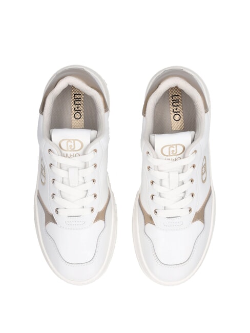 ME 03 Zapatillas de piel con logo blanco - Zapatos Mujer