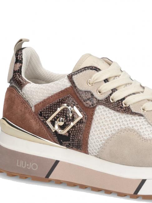 MAXI WONDER 01 Zapatillas de plataforma con detalles de pit&oacute;n cuerda/chocolate - Zapatos Mujer