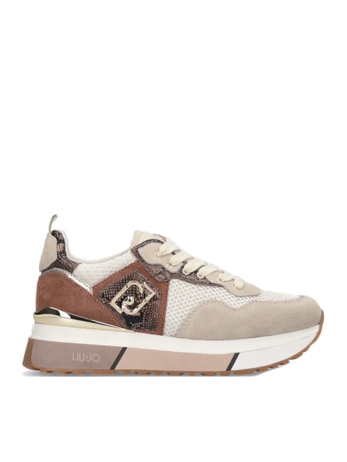 MAXI WONDER 01 Zapatillas de plataforma con detalles de pitón cuerda/chocolate - Zapatos Mujer