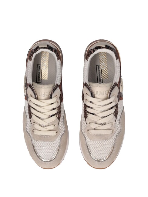 MAXI WONDER 01 Zapatillas de plataforma con detalles de pitón cuerda/chocolate - Zapatos Mujer