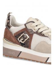 LIUJO MAXI WONDER 01 Zapatillas de plataforma con detalles de pitón cuerda/chocolate - Zapatos Mujer - 5
