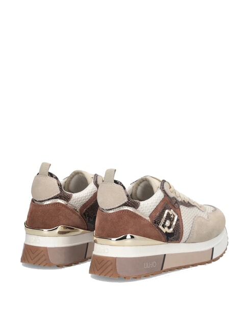 MAXI WONDER 01 Zapatillas de plataforma con detalles de pitón cuerda/chocolate - Zapatos Mujer