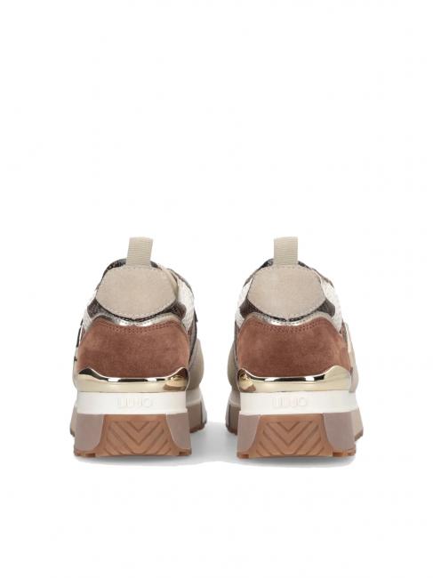 MAXI WONDER 01 Zapatillas de plataforma con detalles de pitón cuerda/chocolate - Zapatos Mujer