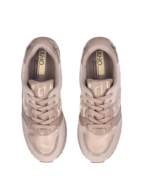 MAXI WONDER 91 Zapatillas de plataforma con inserciones de charol neutral - Zapatos Mujer