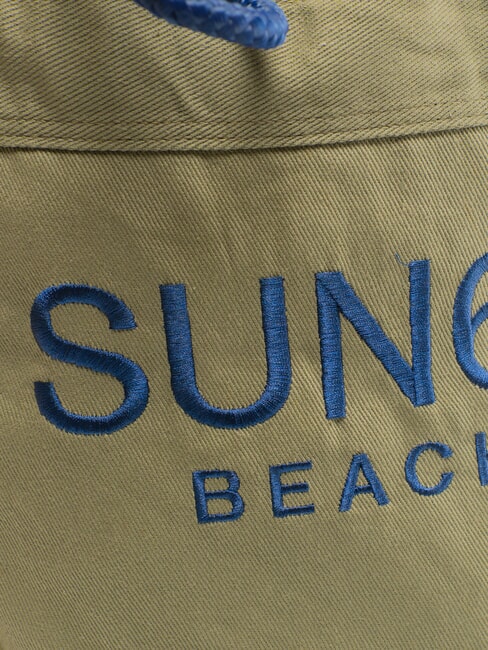 CABARDINE Bolsa de playa de algodón militar oscuro - Bolsos Mujer