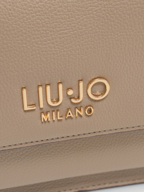 CALIWEN Bolso bandolera pequeño con solapa gris topo del desierto - Bolsos Mujer