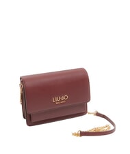 LIUJO CALIWEN Bolso bandolera peque&ntilde;o con solapa vino tinto - Bolsos Mujer - 2