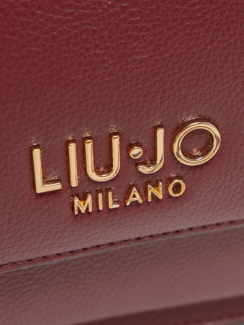 CALIWEN Bolso bandolera peque&ntilde;o con solapa vino tinto - Bolsos Mujer