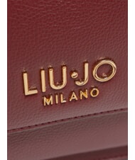 LIUJO CALIWEN Bolso bandolera peque&ntilde;o con solapa vino tinto - Bolsos Mujer - 3