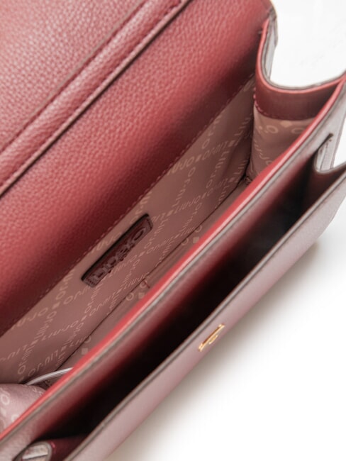 CALIWEN Bolso bandolera peque&ntilde;o con solapa vino tinto - Bolsos Mujer