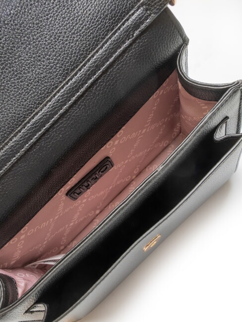 CALIWEN Bolso bandolera pequeño con solapa NEGRO - Bolsos Mujer