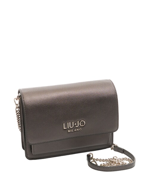 CALIWEN Bolso bandolera pequeño con solapa antracita se reunió. - Bolsos Mujer