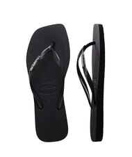 HAVAIANAS SQUARE LOGO Chancletas negro/plata - Zapatos Mujer - 3