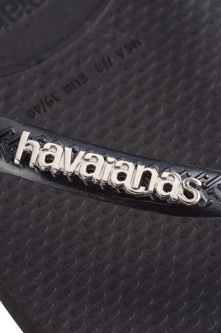SQUARE LOGO Chancletas negro/plata - Zapatos Mujer