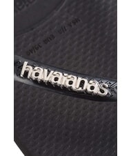 HAVAIANAS SQUARE LOGO Chancletas negro/plata - Zapatos Mujer - 4