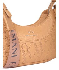 ARMANI EXCHANGE WAVE Bolso de hombro mediano perforado rosa camello - Bolsos Mujer - 4