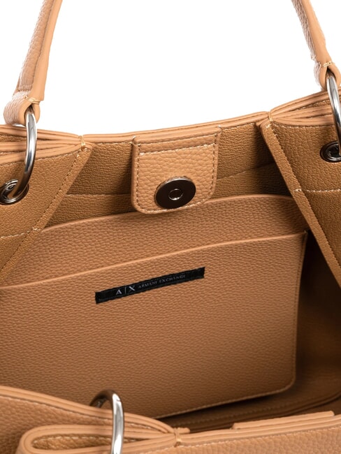 WAVE Bolso grande perforado rosa camello - Bolsos Mujer