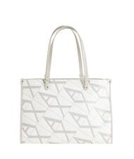ARMANI EXCHANGE GYNGER Bolso de hombro con estampado de logotipo por toda la prenda blanco/valle - Bolsos Mujer - 2