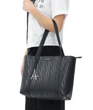 ARMANI EXCHANGE SILVYE MONOGRAM Bolso de compras de hombro negro/negro - Bolsos Mujer - 5