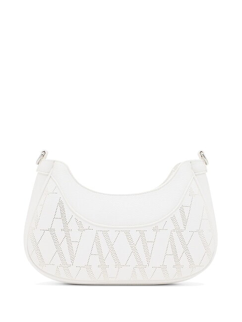 WAVE Bolso de hombro mediano perforado blanco brillante - Bolsos Mujer