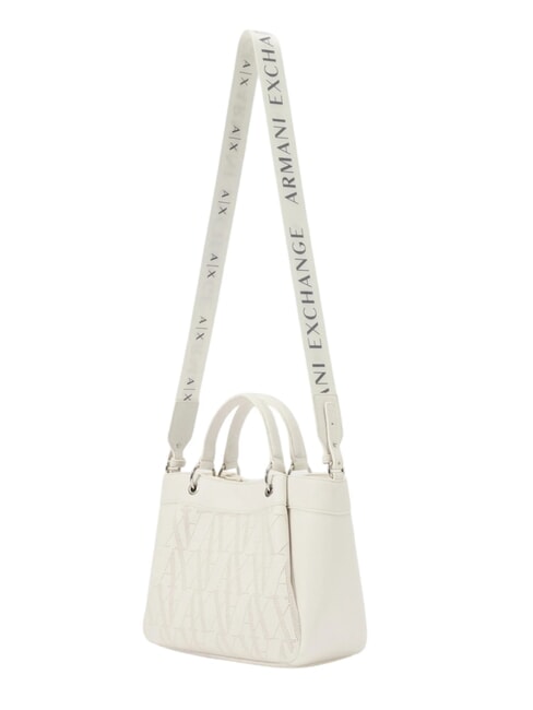 WAVE Bolso mediano perforado con bandolera blanco brillante - Bolsos Mujer