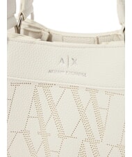 ARMANI EXCHANGE WAVE Bolso mediano perforado con bandolera blanco brillante - Bolsos Mujer - 3