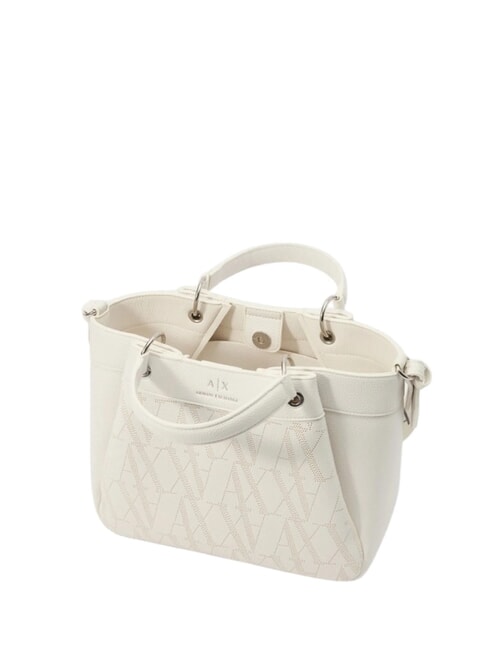 WAVE Bolso mediano perforado con bandolera blanco brillante - Bolsos Mujer