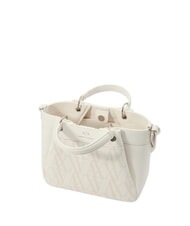 ARMANI EXCHANGE WAVE Bolso mediano perforado con bandolera blanco brillante - Bolsos Mujer - 4