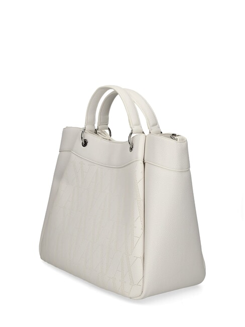 WAVE Bolso grande perforado blanco brillante - Bolsos Mujer