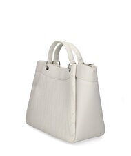 ARMANI EXCHANGE WAVE Bolso grande perforado blanco brillante - Bolsos Mujer - 2