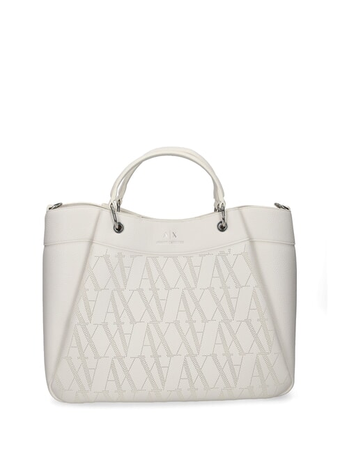 WAVE Bolso grande perforado blanco brillante - Bolsos Mujer