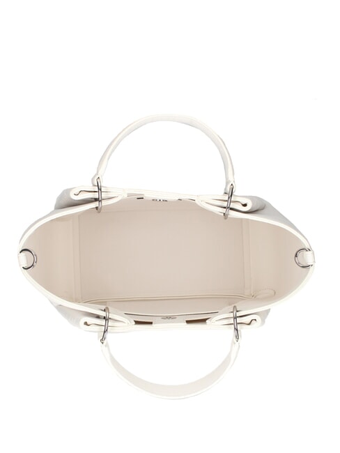 WAVE Bolso grande perforado blanco brillante - Bolsos Mujer