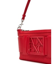 ARMANI EXCHANGE SUSIE STRAW Bolso de hombro con logo rojo - Bolsos Mujer - 3