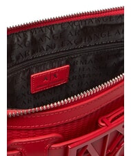 ARMANI EXCHANGE SUSIE STRAW Bolso de hombro con logo rojo - Bolsos Mujer - 4